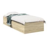 vidaXL Estructura de Cama Madera de ingeniería Roble Sonoma 100x200 cm, Muebles de Dormitorio, Camas, Cama Individual, Cama, somier, Cama de Panel