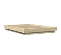 vidaXL Estructura de Cama Madera de ingeniería Roble Sonoma 120x200 cm, Muebles de Dormitorio, Camas, Cama Doble, Cama, somier, Cama de palets
