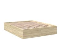 Estructura De Cama Madera De Ingeniería Roble Sonoma 150x200 Cm Vidaxl