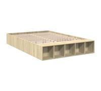 vidaXL Estructura de Cama Madera de ingeniería Roble Sonoma 160x200 cm, armazón de Cama, Cama, Cama Doble, armazones de Cama, Base de Cama