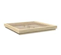 vidaXL Estructura de Cama Madera de ingeniería Roble Sonoma 200x200 cm, Muebles de Dormitorio, Camas, Cama Doble, Cama, somier, Cama de palets