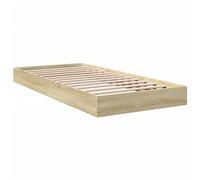 vidaXL Estructura de Cama Madera de ingeniería Roble Sonoma 75x190 cm, Muebles de Dormitorio, Camas, Cama Individual, Cama, somier, Cama de palets