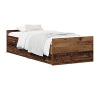 vidaXL Estructura de Cama Madera Envejecida 100 x 200 cm