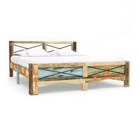 Estructura de cama de madera maciza reciclada 140x200 cm