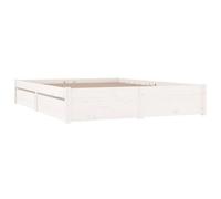 Estructura de cama con cajones blanco 120x190 cm