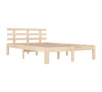vidaXL Estructura de Cama Matrimonial Somier Dormitorio Base Habitación Muebles Mobiliario Hogar Cuarto Descanso Madera Maciza 120x200 cm