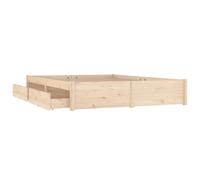 vidaXL Estructura de Cama Matrimonial Somier Dormitorio Base Habitación Muebles Mobiliario Hogar Cuarto Descanso con Cajones 180x200 cm