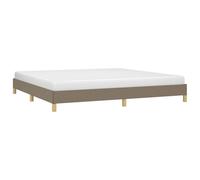 vidaXL Estructura de Cama Matrimonial Somier Tapizado Dormitorio Base Habitación Muebles Mobiliario Cuarto Descanso de Tela Gris Taupe 200x200 cm