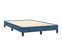 vidaXL Estructura de Cama Matrimonial Somier Tapizado Dormitorio Base Habitación Muebles Mobiliario Cuarto Descanso de Terciopelo Azul 120x200 cm