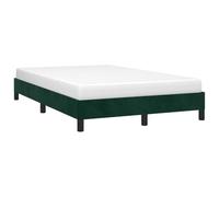 vidaXL Estructura de Cama Matrimonial Somier Tapizado Dormitorio Base Habitación Muebles Mobiliario Cuarto Descanso de Terciopelo Verde 120x200 cm