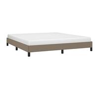 vidaXL Estructura de Cama Matrimonial Somier Tapizado Dormitorio Habitación Muebles Mobiliario Cuarto Descanso de Tela Gris Taupe 160x200 cm