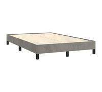vidaXL Estructura de Cama Matrimonial Somier Tapizado Dormitorio Habitación Muebles Mobiliario Cuarto Descanso de Terciopelo Gris Claro 120x200 cm