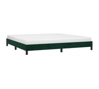 vidaXL Estructura de Cama Matrimonial Somier Tapizado Dormitorio Habitación Muebles Mobiliario Cuarto Descanso de Terciopelo Verde 200x200 cm