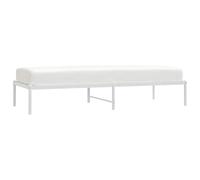 vidaXL Estructura de Cama Metal Blanco 75x190 cm, armazón de Cama, Marco de Cama, Muebles de Dormitorio, Cama Individual, Cama