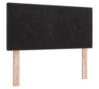 vidaXL Cabezal LED Tapizado en Botones Negro 80 cm Terciopelo