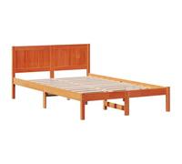 vidaXL Estructura de Cama Moderna de Madera de Pino Marrón Encerado para Persona Individual | Acabado Antiguo 120 x 190 cm Montaje Fácil Muebles para Dormitorio Duraderos Encerados