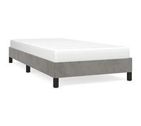 vidaXL Estructura de Cama Mueble Acolchado Dormitorio Tapizada Habitación Base Individual Descanso Hogar Casa de Terciopelo Gris Claro 90x190 cm