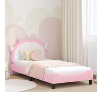 vidaXL Estructura de cama Muebles de Dormitorio Cama Cama con Base de Listones Cama de espuma PU Contemporáneo Base de cama para Dormir Cama mueble Estructura de Cama PU