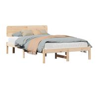 vidaXL Cama con cabecera, montada en la Pared, 140 x 190 cm, Hecha de Madera de Pino sólida. Tiene una Estructura Robusta, diseño Minimalista Ahorrar Espacio. Ideal para dormitori