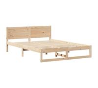 vidaXL Estructura de Cama Natural Madera de Pino 150 x 200 cm Simple