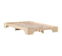 vidaXL Estructura de Cama Natural Madera de Pino Macizo 120 x 200 cm