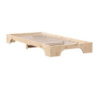 vidaXL Estructura de Cama Natural Madera de Pino Macizo 75 x 190 cm