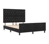 vidaXL Estructura de Cama Negra 160x200 cm de Terciopelo