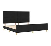 vidaXL Estructura de Cama Negra con Button Tufted 200 X cm Diseño Moderno | Buena Construcción en Madera Natural Aguanta a Dos Adultos con Capacidad de Peso 250 kg Ideal para Uso Interior Base Elegant