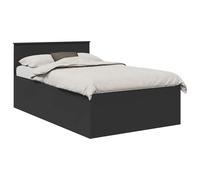 vidaXL Estructura de Cama Negro 120 x 200 cm Madera de ingeniería, Dormitorio, Rectangular, Muebles y Accesorios Modernos y duraderos para una Vida Minimalista, Elegante y Funcional