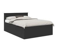 vidaXL Estructura de Cama Negro 140 x 190 cm Madera de ingeniería, Dormitorio, Rectangular, Muebles y Accesorios Modernos y duraderos para una Vida Minimalista, Elegante y Funcional
