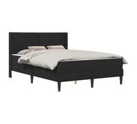 vidaXL Estructura de Cama Negro 140 x 190 cm Terciopelo, Cama Moderna, Superficie de Terciopelo, Plataforma Elegante, Mueble Rectangular, diseño Minimalista, Dormitorio Chic
