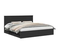vidaXL Estructura de Cama Negro 200 x 200 cm Madera Ingenieril, Juego de Dormitorio Moderno, Estructura de Cama contemporánea, Muebles Elegantes, Soporte ergonómico del colchón
