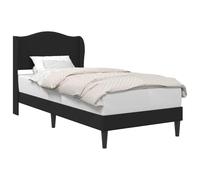 vidaXL Estructura de Cama Negro 90 x 190 cm Cuero sintético, Cama Moderna y Elegante, diseño Rectangular, cómoda y económica, aporta Estilo