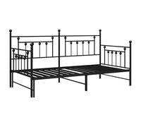vidaXL Estructura de Cama Nido Negra 90x200 cm de Acero