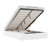 vidaXL Estructura de Cama otomana sin colchón Blanco 120x200cm, armazón de Cama, armazón de Cama otomana, armazón de Cama con Almacenamiento Debajo de la Cama