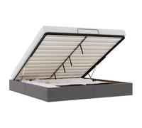 vidaXL Estructura de Cama otomana sin colchón Gris 160x200 cm, armazón de Cama, armazón de Cama otomana, armazón de Cama con Almacenamiento Debajo de la Cama