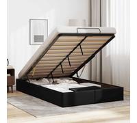 vidaXL Estructura de Cama otomana sin colchón Negro 120x200 cm, armazón de Cama, armazón de Cama otomana, armazón de Cama con Almacenamiento Debajo de la Cama