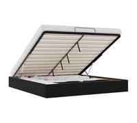 vidaXL Estructura de Cama otomana sin colchón Negro 180x200cm, Estructura de Cama, Estructura de Cama otomana, Estructura de Cama con Almacenamiento Debajo de la Cama