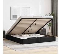 vidaXL Estructura de Cama otomana sin colchón Negro 200x200 cm, armazón de Cama, armazón de Cama otomana, armazón de Cama con Almacenamiento Debajo de la Cama