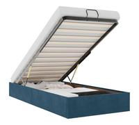 vidaXL Estructura de Cama otomana sin colchón Terciopelo Azul Oscuro, Estructura de Cama, Estructura de Cama otomana, Estructura de Cama con Almacenamiento Debajo de la Cama