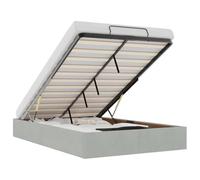 vidaXL Estructura de Cama otomana sin colchón Terciopelo Gris Claro