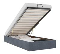 vidaXL Estructura de Cama otomana sin colchón Terciopelo Gris Oscuro, Estructura de Cama, Estructura de Cama otomana, Estructura de Cama con Almacenamiento Debajo de la Cama