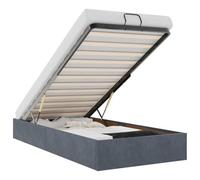 vidaXL Estructura de Cama otomana sin colchón Terciopelo Gris Oscuro, Estructura de Cama, Estructura de Cama otomana, Estructura de Cama con Almacenamiento Debajo de la Cama