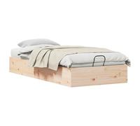 vidaXL Estructura de Cama Ottoman con Almacenamiento 2 pcs Natural, Amplio Almacenamiento, Cama Moderna con elevación a Gas, Marco de Madera