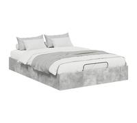vidaXL Estructura de Cama Ottoman Concreto 193 x 120 x 25 cm, Dormitorio, Rectangular, diseño Moderno con Colores neutros, Muebles Minimalistas y Beige Claro para una atmósfera Serena