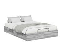 vidaXL Estructura de Cama Ottoman Gris Sonoma 193 x 120 x 25 cm, Cama Moderna ahorrando Espacio, Elegante otoman con Almacenamiento para tu Dormitorio, diseño contemporáneo