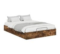 vidaXL Estructura de Cama Ottoman Roble Ahumado 193 x 120 x 25 cm, Cama Moderna ahorrando Espacio, Elegante otoman con Almacenamiento para tu Dormitorio, diseño contemporáneo