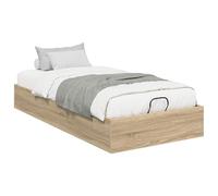 vidaXL Estructura de Cama Ottoman Roble Sonoma 193 x 120 x 25 cm, Dormitorio, Rectangular, diseño Moderno con Colores neutros, Muebles Minimalistas y Beige Claro para una atmósfera Serena