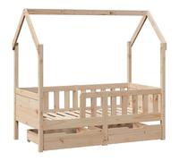 vidaXL Estructura de Cama para niños con cajones Madera Pino 70x140 cm