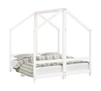 Vidaxl estructura de cama para niños madera de pino blanco 2x(70x140)